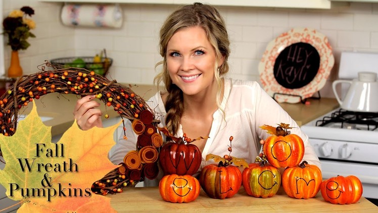 DIY Fall Wreath & Pumpkins!!
