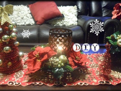 DIY Holiday Home Decorations + easy ideas with non home used centerpieces!