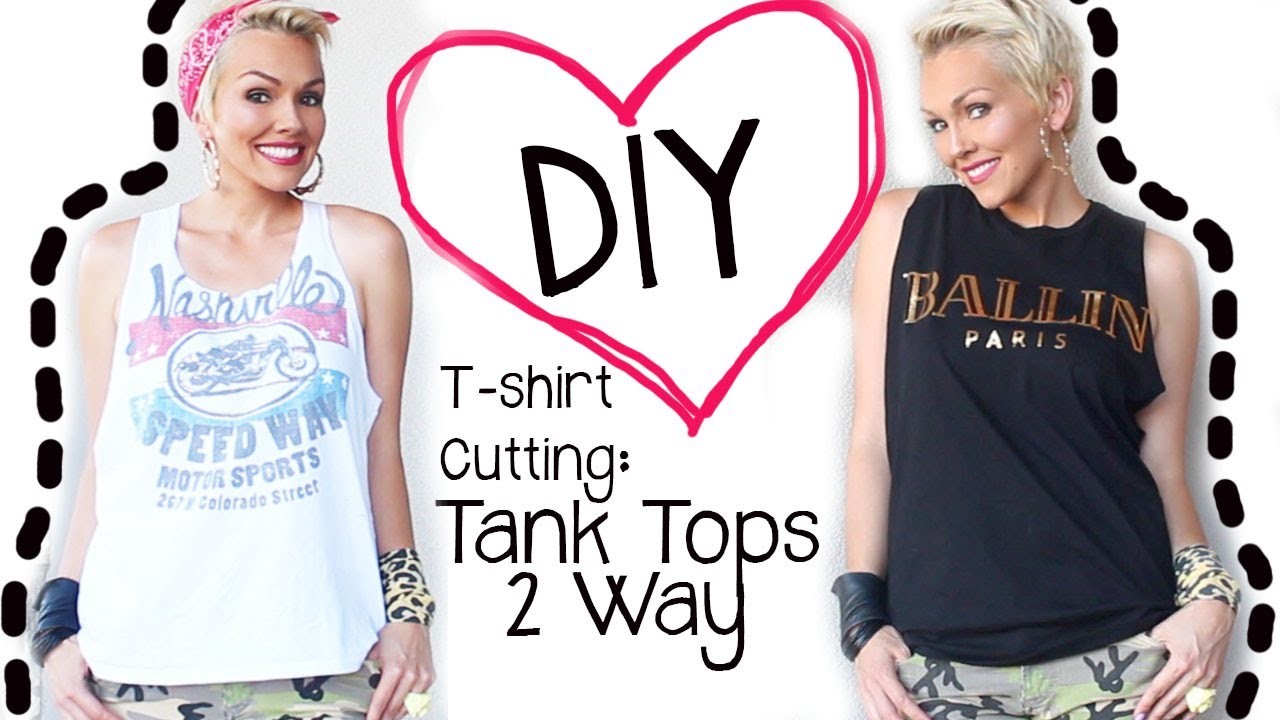 DIY How to Cut A T-Shirt 2 Ways into A Tank Top, Kandee Johnson