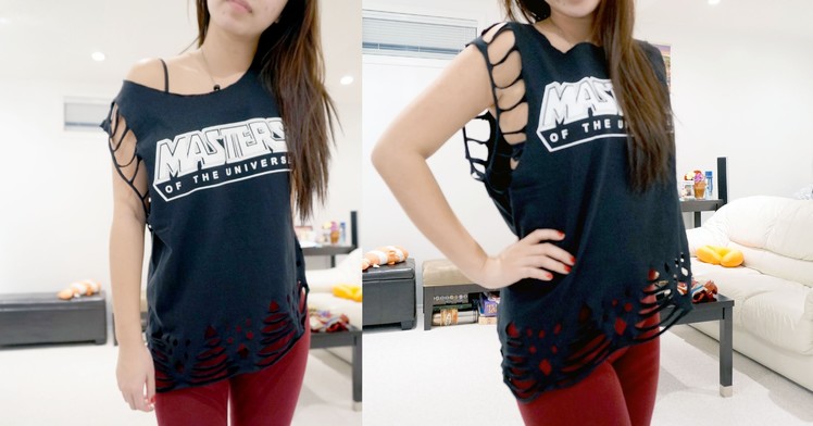 DIY Lace T-Shirt with Slant - Master of the Universe T-Shirt Tutorial