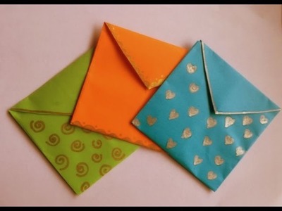DIY: Make an easy envelope with heart shape paper- Tutorial