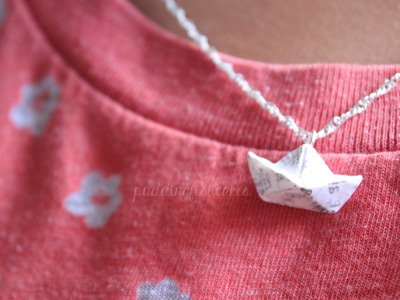 DIY: Polymer Clay Newspaper Boat Necklace