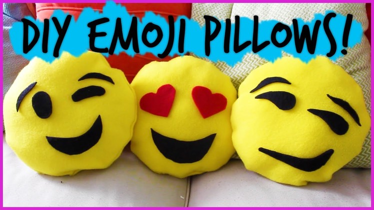 Easy DIY No Sew Emoji Pillows || #DIYwithPXB