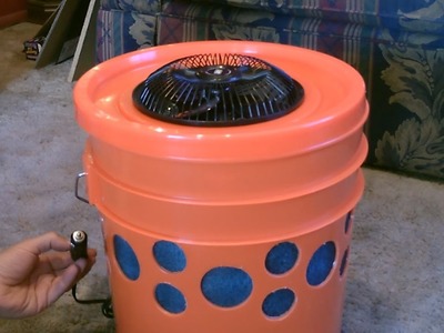 Homemade Evap. Air Cooler - The "5 Gallon Bucket" Swamp Cooler! DIY - can be solar powered!