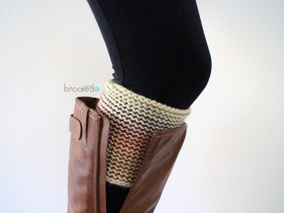 How to Crochet Boot Cuffs Left Handed