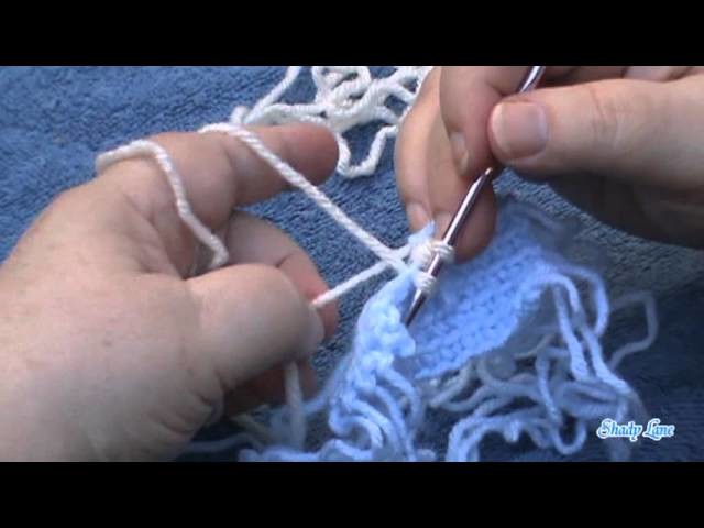 How to Crochet Dropped Dc Stitch with color change.