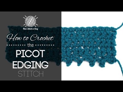 How to Crochet the Picot Edging Stitch (Left Handed)