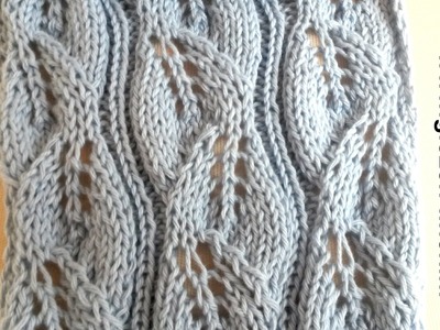 How to Knit Leafy stitches Part 2