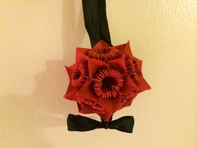 How to make 3D paper flower ball, 3D Origami, handmade ornament gift.present | Romantic-idea.com