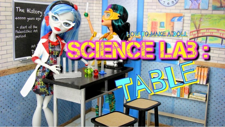 How to Make a Doll Science Lab: Table with Accessories - Doll Crafts
