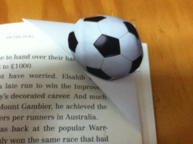 How to Make a Football Bookmark - Origami Soccer Paper Bookmark - Step by Step Instructions - DIY