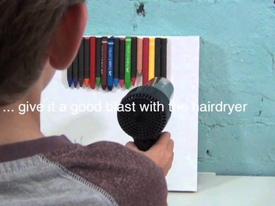 How to make a melted crayon artwork