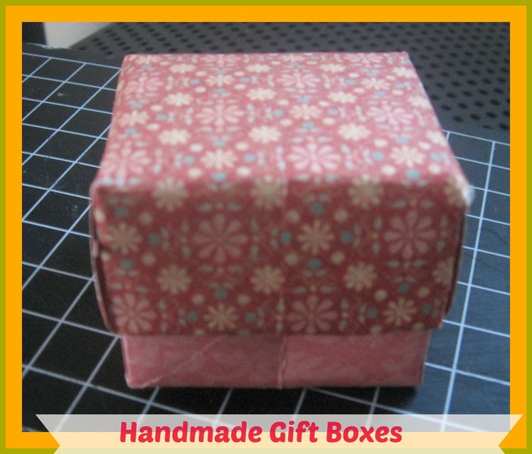 How to  Make your own gift box with lid.How to Make a Gift Box Out of Scrapbook Paper