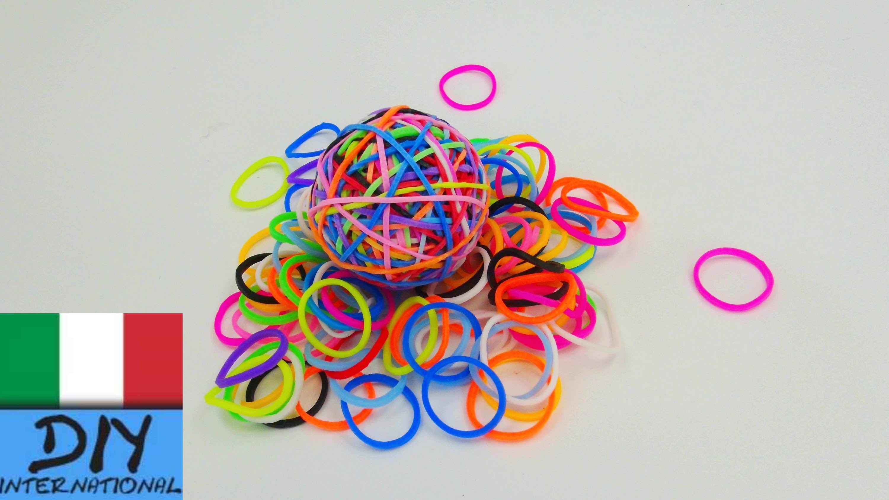 Loom Bands Bouncy Ball. pallina magica loom tutorial how to 3D ball