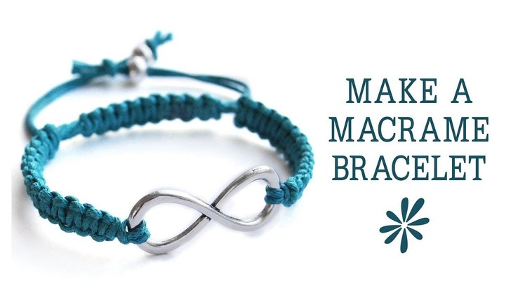 Make a knotted macrame friendship bracelet - jewelry making tutorial