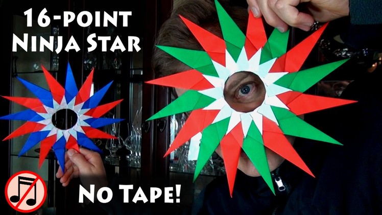 Origami 16-Point Ninja Star No Tape (no music)
