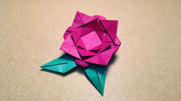 Origami Flower Instructions. Roseleaf. Easy for children