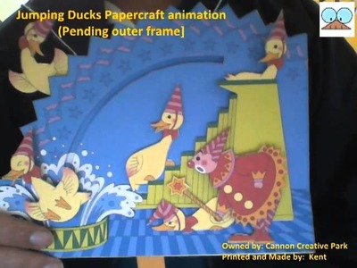 Papercraft - Jumping duck animation