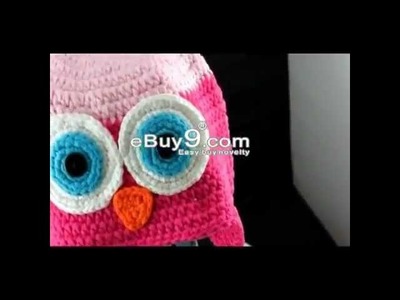 Toddler Baby Owl Ear Flap Crochet Beanie Photography Photo Handmade Hat