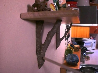Craft Stick Crafts and Tree Branch shelf supports