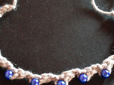 Crochet a Cute Solomon Blue Pearl Necklace - DIY Style - Guidecentral