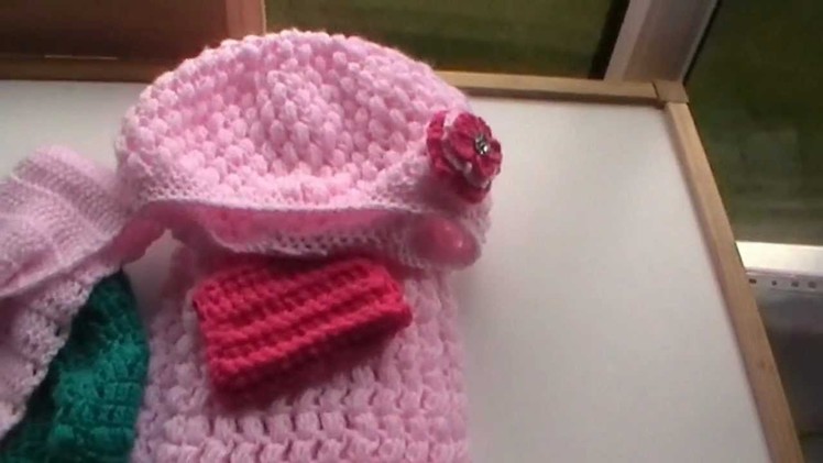 Crochet Puff-Stitch Hat & Scarf Set