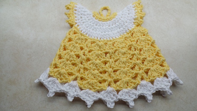 #Crochet Vintage Style Potholder Dress #TUTORIAL