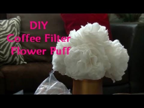 DIY Coffee Filter Flower Puff