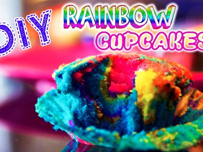 DIY Tie Dye Rainbow Cupcakes
