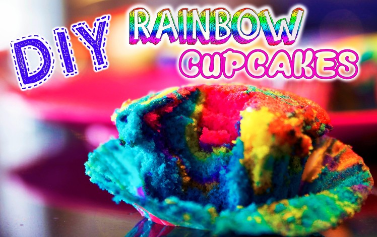 DIY Tie Dye Rainbow Cupcakes