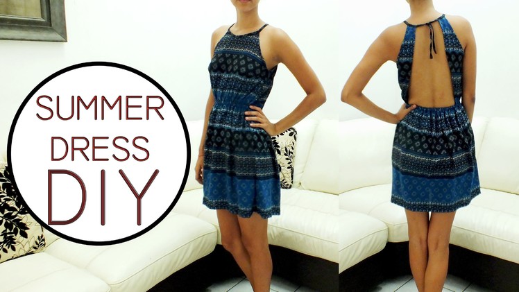 DIY || Vestido con escote en espalda  || Backless summer dress