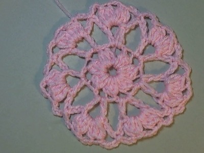 How to crochet 7 cluster motif