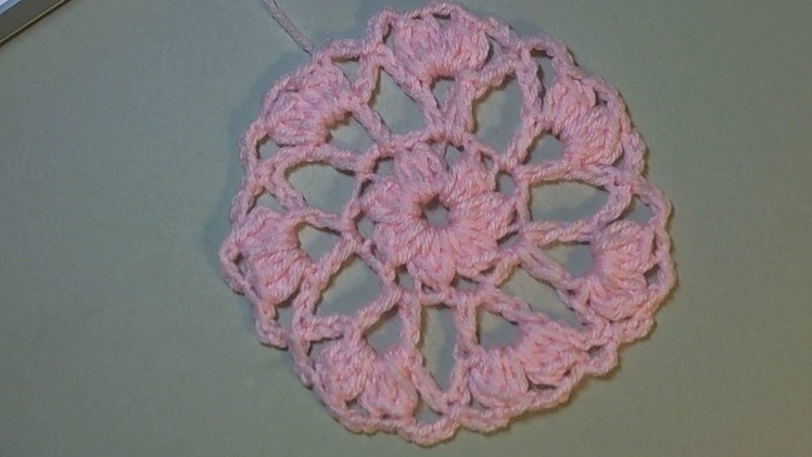 How to crochet 7 cluster motif