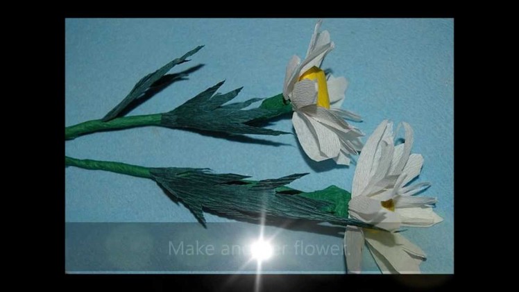How to make  paper crepe flower   Camomile  DIY