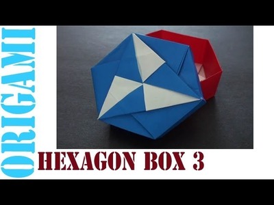 Origami Daily - 436: Hexagon Box lid Ver. 3 (Modular 3 unit) - TCGames [HD]