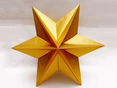 Origami Star  - easy. Ideas for Easter. Origami  Dominanta Star. Украшения для дома