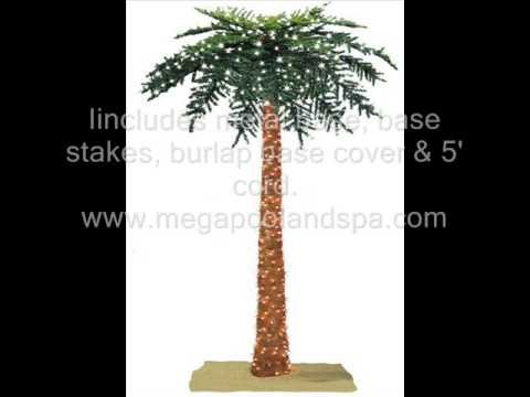 Prelit Tropical Palm Christmas Tree Artificial