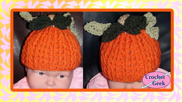 Pumpkin Spice Jr - Child Crochet Pumpkin Hat Crochet Geek
