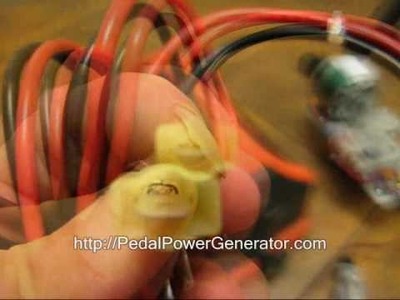 VIDEO 4B-  DIY Bike Generator - Electrical Wiring to Duracell PowerPack