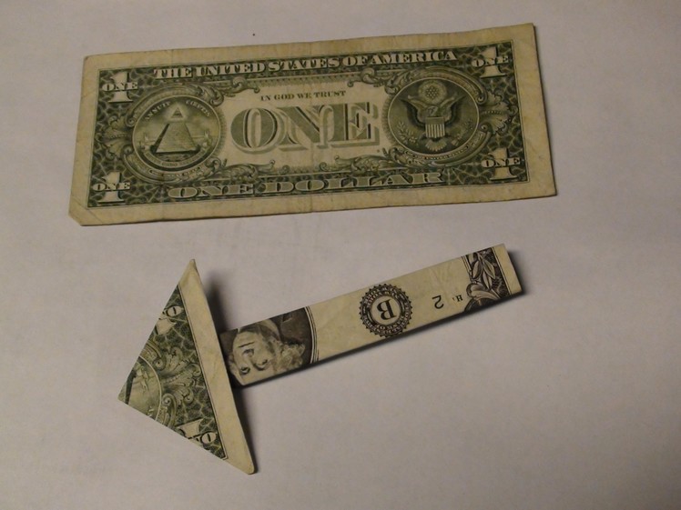 $1 One Dollar Bill Money Arrow Origami - Paper Folding Tutorial - Moneygami Hand Made Arrows Guide