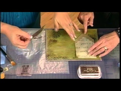107-3 Jo Pearson shows how to make a canvas wall hanging on Scrapbook Soup