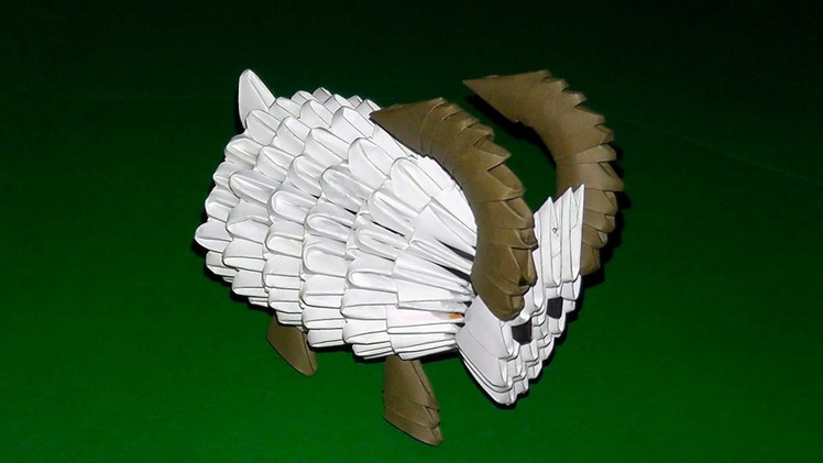3D origami the Sheep (ewe, ram, goat) tutorial