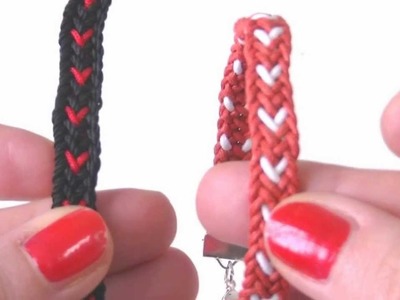 Beading DIY - Hearts Bracelet using Kumihimo Loom