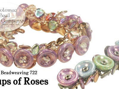 Beadweaving - Cups of Roses Bracelet