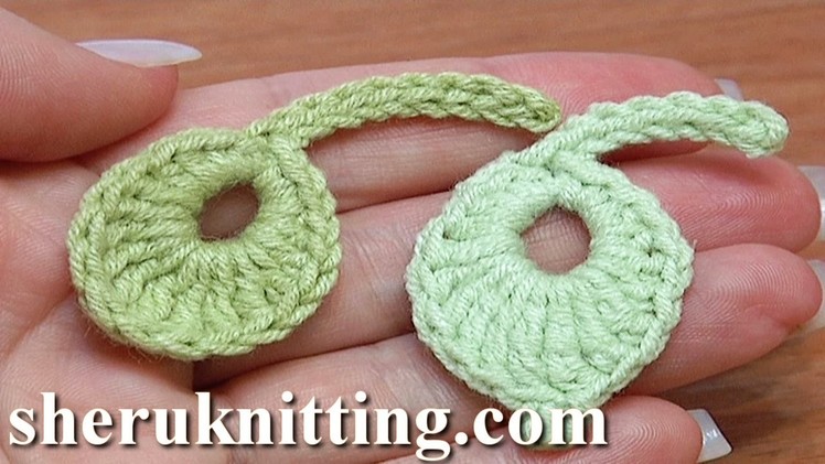 Crochet Little Round Leaf How To Tutorial 8