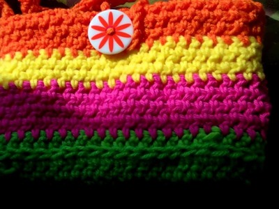 Crochet Striped Purse