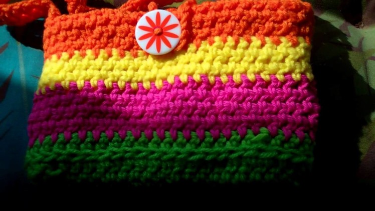 Crochet Striped Purse