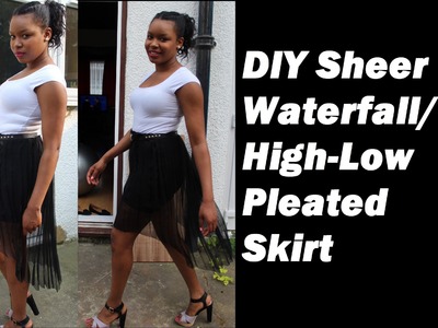 DIY Sheer Waterfall.High-Low Pleated Skirt | Perfectly Random