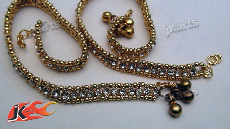 DIY  Wedding Jwellery Making - Payal (Anklet) - JK Arts  147