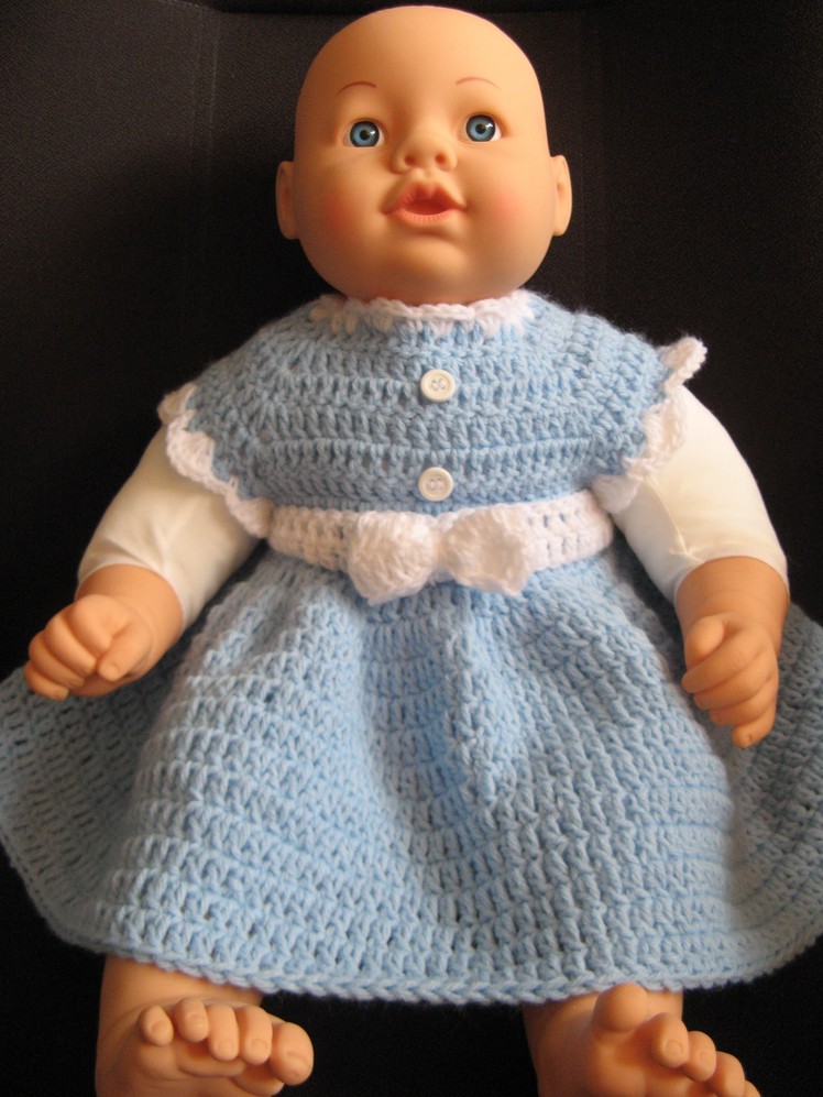 Easy crochet baby dress -  video two